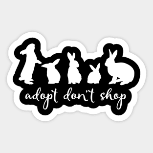 Adopt Don't Shop - Alternate Bunny Edition (White) Sticker